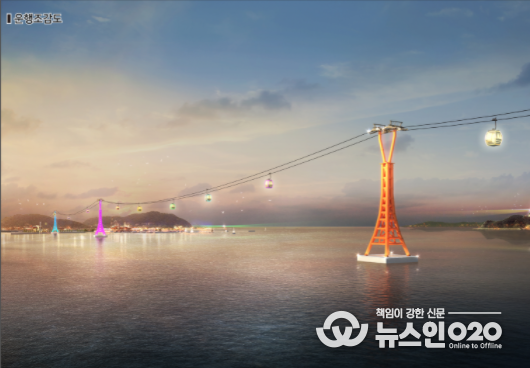 제부도해상케이블카 운행조감도