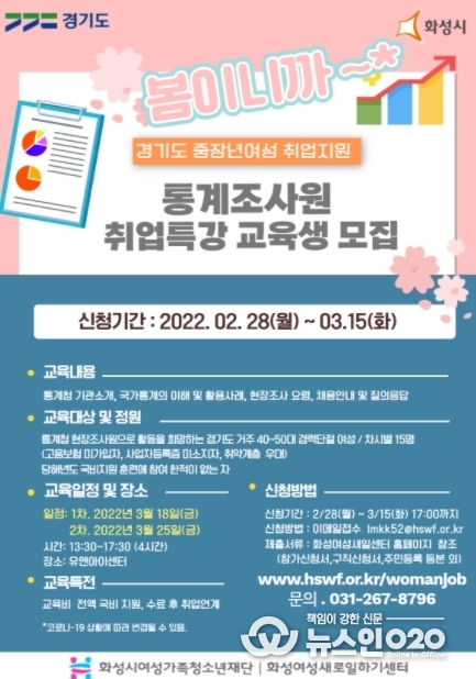 ‘통계조사원 취업특강’' 교육생 모집