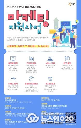 2022년 하반기 화성산업진흥원 마케팅 지원사업 포스터