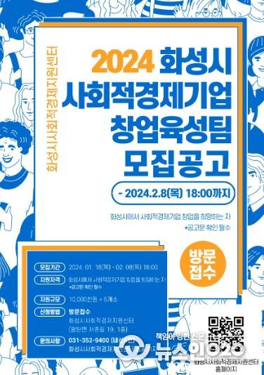 화성시, 사회적경제기업 육성을 위한 창업 지원 나서
