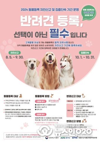 동물등록 자진신고 포스터