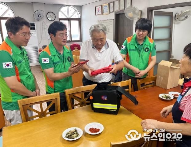 평택시 서정동 지역자율방재단, 폭염 대응 무더위쉼터 점검