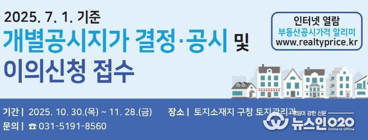 수원시 영통구, 2025. 7. 1. 기준 개별공시지가