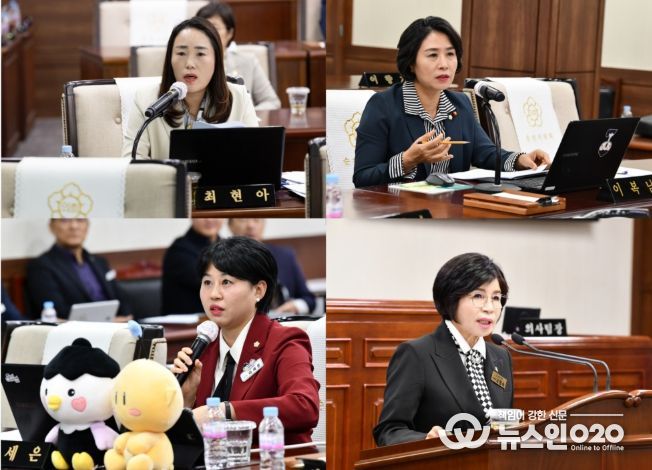 최현아, 이복남, 이세은, 오행숙 의원 질문자