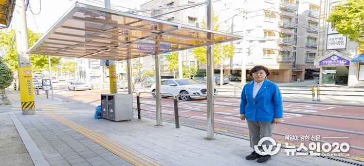 강북구의회 최미경의원, ‘혜화여고 버스정류장’ 대기장소 환경 개선 현장 점검