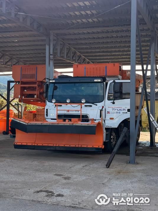 안성시, 2025~2026년 겨울철 도로 제설차량 31대 모집