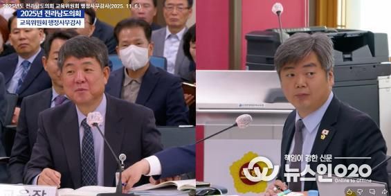 행정사무감사 중인 박원종 전남도의원