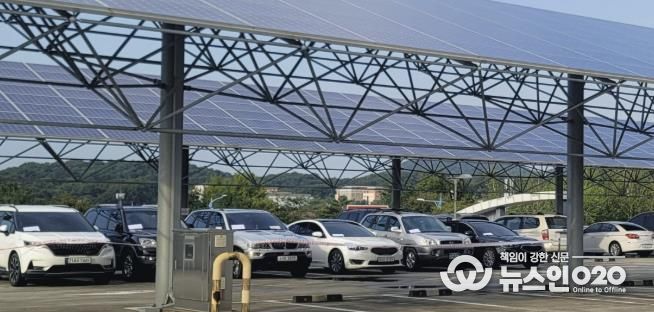 지방세 체납으로 압류된 차량들.