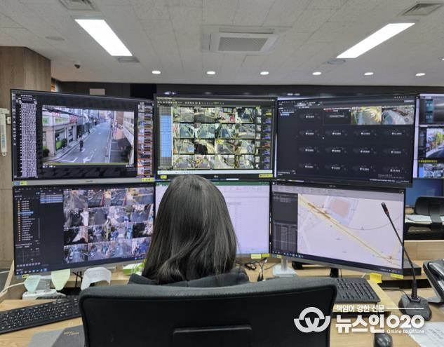강동구 CCTV통합관제센터 내 지능형 관제석