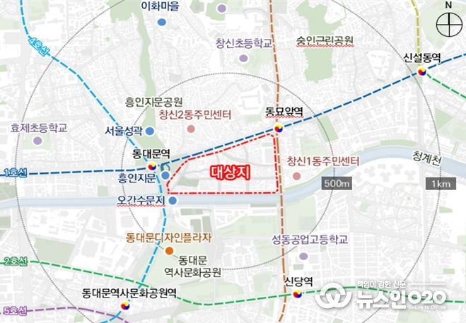 위치도 (종로구 창신1동 330-1번지 일원)