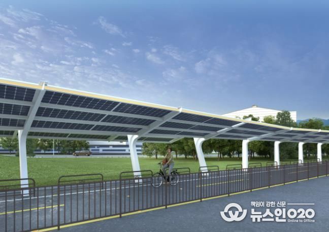 시화방조제 자전거길 디자인 태양광 조감도