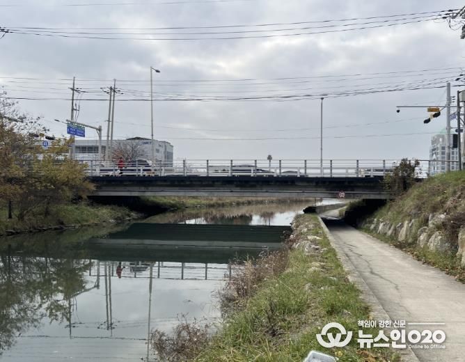 보강공사 추진 예정인 정왕동 구잔8교 현장