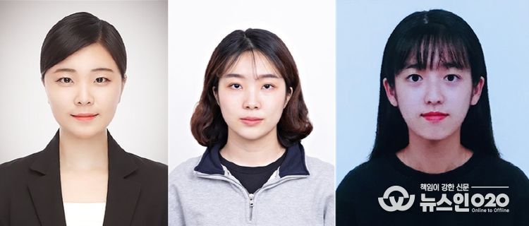 경상국립대학교 건축학과 박사수료 서민진 씨, 최영은·주현영 학생(왼쪽부터).