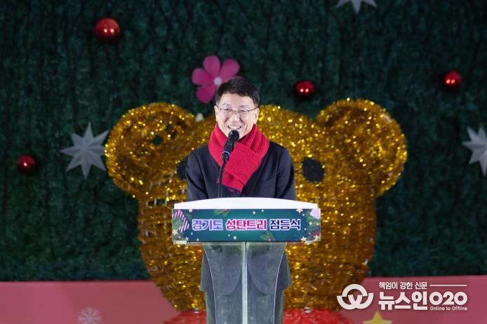 경기도, 경기융합타운 광장 밝히는 ‘도담트리’ 점등