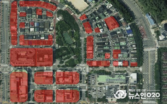 구갈상점가 확대 후 구역도