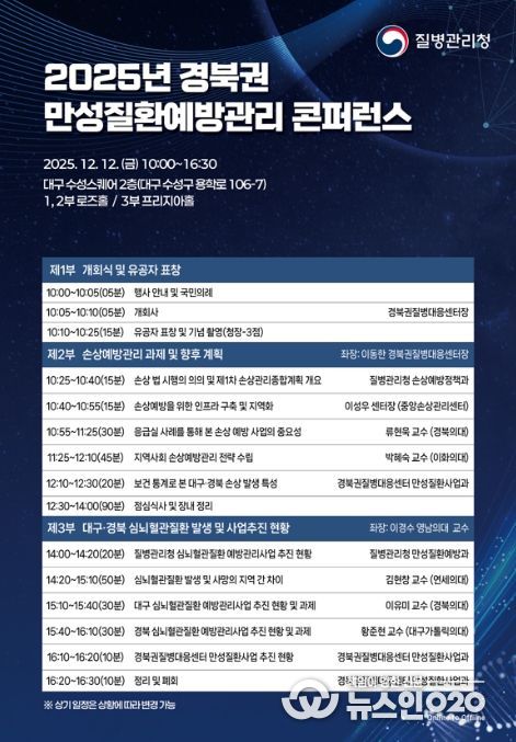 '2025년 경북권 만성질환예방관리 콘퍼런스' 포스터