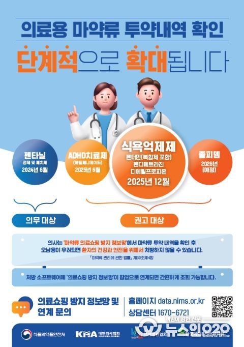 ‘의료용 마약류 투약내역 확인 제도’ 홍보 포스터