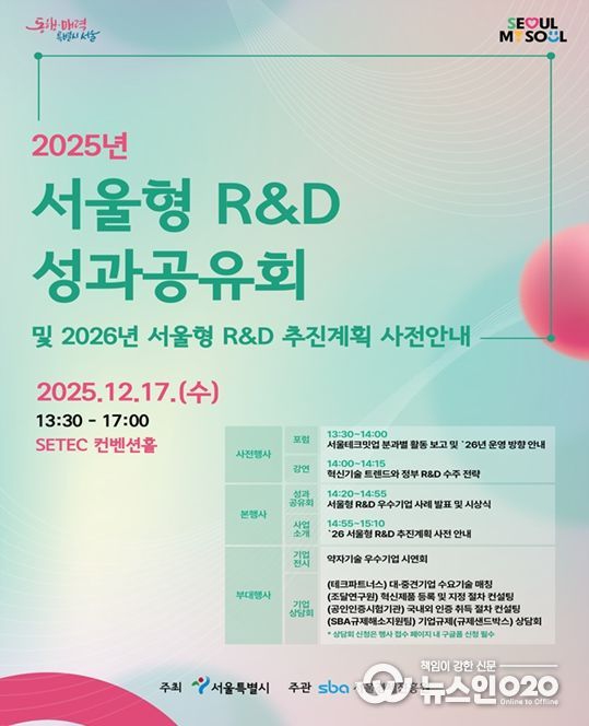 2025년 서울형 R&D 성과공유회 포스터