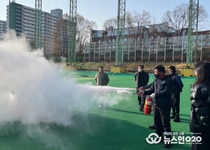 광명도시공사 체육시설 전 직원 함께 소방훈련 실시