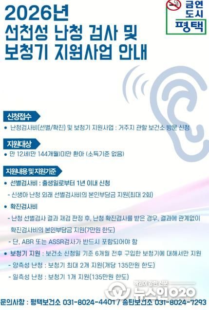 평택시, 12세 미만까지 보청기 지원 확대