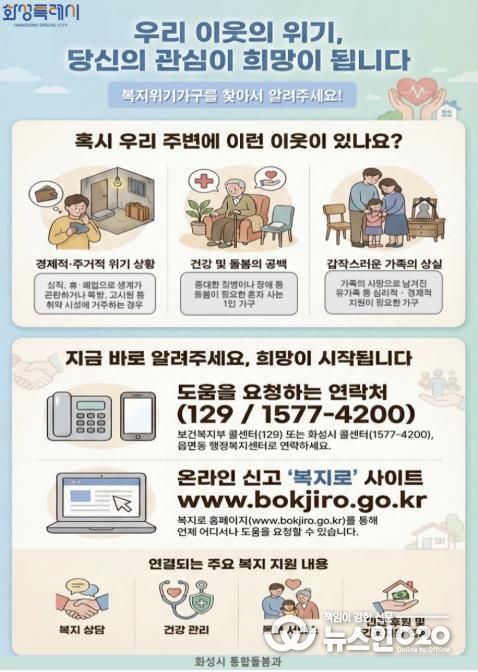 화성특례시 복지사각지대 발굴 홍보 포스터