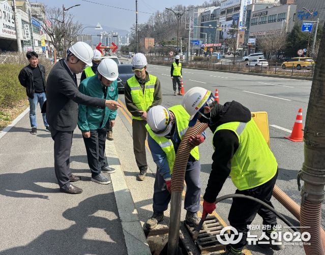 천안시 동남구, 도로변 빗물받이 집중점검