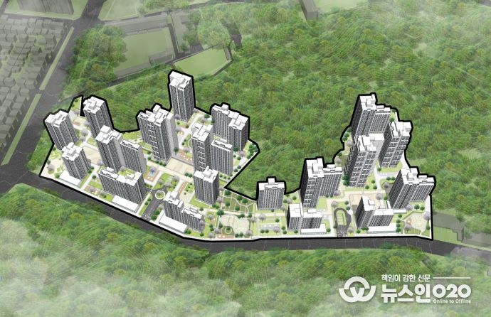 상일동 빌라단지 조감도(안)