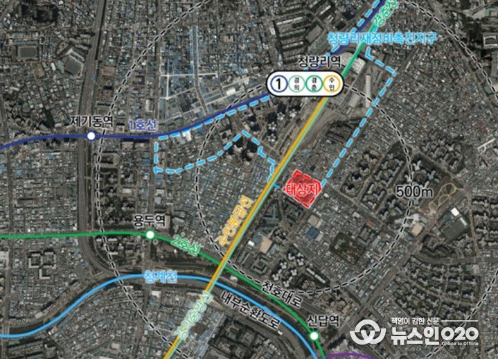 전농12재정비촉진구역 위치도